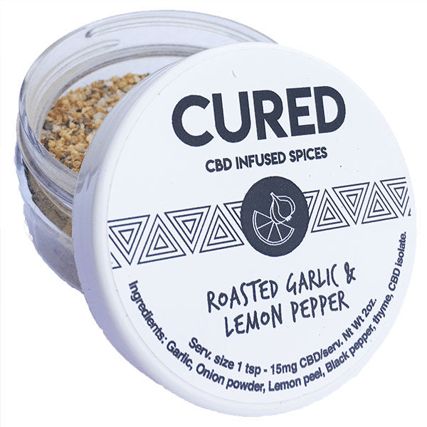 cured roasted garlic and lemon pepper cbd spices