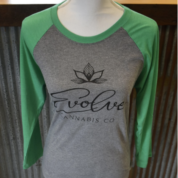 Next level unisex green three quarter sleeve