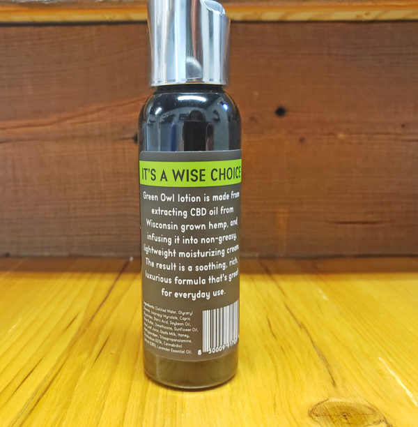green owl cbd lotion