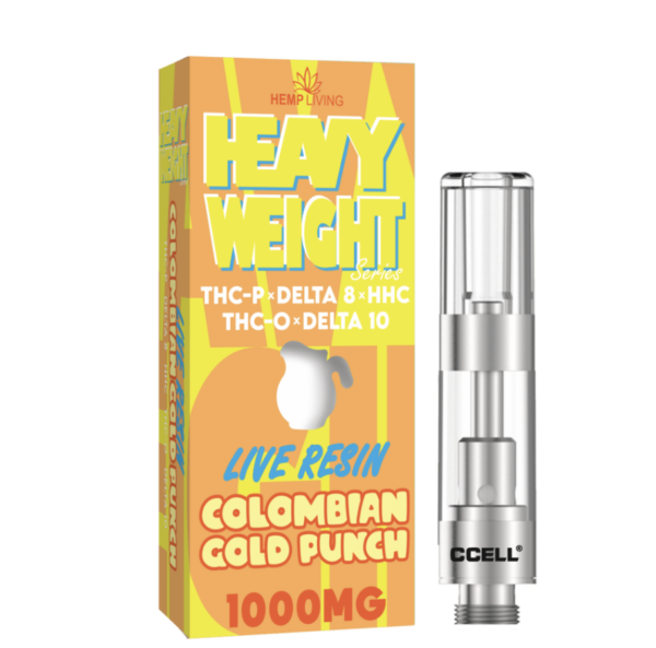 Hemp Living – Heavyweight Live Resin Series Vape Cartridge THC-P + THC-O + HHC + D8 + D10 - Image 7