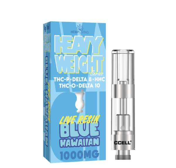 Hemp Living – Heavyweight Live Resin Series Vape Cartridge THC-P + THC-O + HHC + D8 + D10 - Image 4
