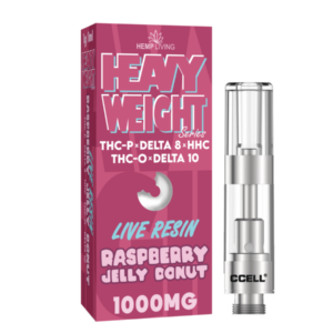 Hemp Living – Heavyweight Live Resin Series Vape Cartridge THC-P + THC-O + HHC + D8 + D10