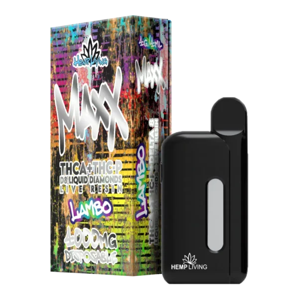 Hemp Living 4ML Vape Disposable w/ Live Resin Liquid Diamonds – THCA + THC-P - Image 4
