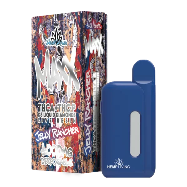 Hemp Living 4ML Vape Disposable w/ Live Resin Liquid Diamonds – THCA + THC-P - Image 5