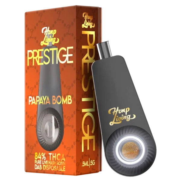 Hemp Living – PRESTIGE Dab Disposable – 0.5g THCA Pure Live Hash Rosin