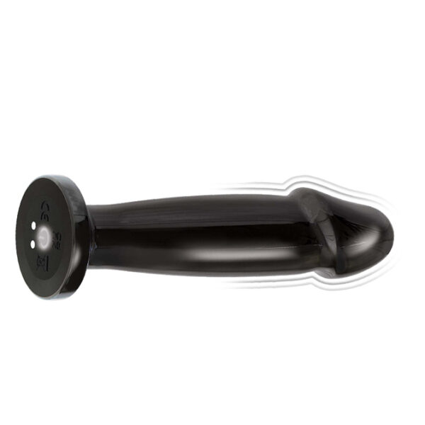 Remote control metal anal plug black