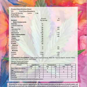 Alternative view of Cannabis-DNP Rasberry Taffies Calm and Balance Daytime 100MG