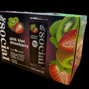 Alternative view of THC Social - Pink Kiwi Strawberry 50MG